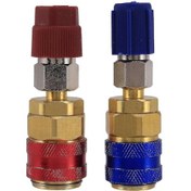 Resim Otomotiv Kliması İçin Yüksek Ve Alçak Taraf Genleşme Adaptörü R134a Freon Hızlı Bağlantısı 