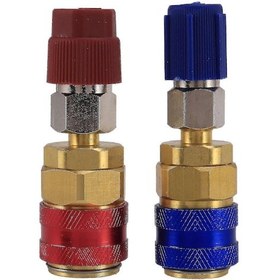 Resim Otomotiv Kliması İçin Yüksek Ve Alçak Taraf Genleşme Adaptörü R134a Freon Hızlı Bağlantısı 