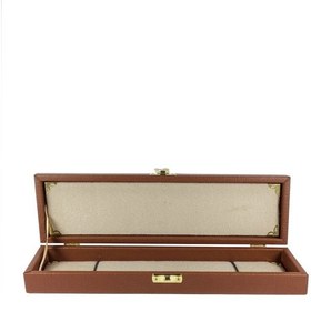 Resim Kahverengi Renk Deri Menteşeli Tesbih Kutusu 