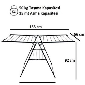 Resim Perilla Fit Çamaşır Kurutmalık Antrasit 