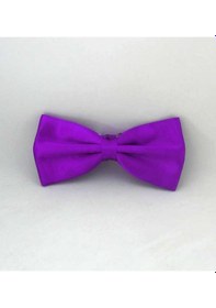 Resim Gaffy Mor Düz Renk Saten Papyon - SP-34 Mor 