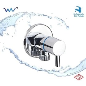 Resim Beyaz Çubuk Kollu Aç Kapa Taharet Musluğu, Şık ve Kullanışlı Tasarım 