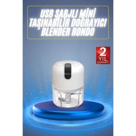 Resim Zero Land Sptrns Mini El Rondosu Şarjlı Doğrayıcı Taşınabilir Rondo Blender 250 ml 