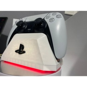 Resim Devotech Playstation 5 ışıklı Dualsense Joystick Kol Standı Ps5 Kol Tutucu Beyaz 