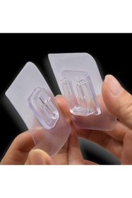 Resim tg tek-iş global 10 Çift Yapışkanlı Eşya Sabitleme Klipsi Çift Taraflı Geçmeli Askı Aparatı Pratik Sabitleyici Set 