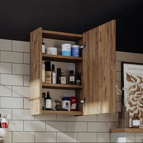 Resim Aynalı Banyo Dolabı - Mini - Beyaz / 40 cm 