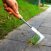 Resim 1 adet Manuel Paslanmaz Çelik saç tokası Sickle - Elektrik Gerektirmez, Yolu ve Bahçeyi Çekmek İçin Ergonomik Sap, Araçlar ve Açık Hava Kullanımı İçin Dayanıklı Yabani Ot Giderme Aracı, Yol Çekme Aracı, Rahat Kavrama Sapı, Sağlam Yapı 