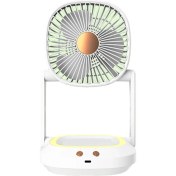 Resim Katlanır Duvara Monte Küçük Fan, Ofis Masaüstü Ev Masaüstü Taşınabilir Küçük Elektrikli Fan, Sessiz Hava Sirkülatör Fan, Beyaz (Yurt Dışından) 