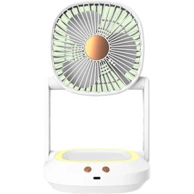 Resim Katlanır Duvara Monte Küçük Fan, Ofis Masaüstü Ev Masaüstü Taşınabilir Küçük Elektrikli Fan, Sessiz Hava Sirkülatör Fan, Beyaz (Yurt Dışından) 