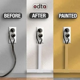 Resim 4 Metre (25X16) | Kendinden Yapışkanlı Kablo Kanalı | 4m (10 Adet x 40CM) | Kablo Gizleyici 