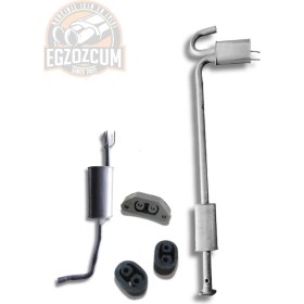 Resim Renault 9 Rni Komple Egzoz Takımı - Enjeksiyonlu Model Uyumlu Full Susturucu Seti 