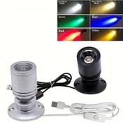 Resim Çok Yönlü USB Güçlü Mini LED Spot Işık - Enerji Tasarruflu, Alüminyum, Sanat, Bitki, Mücevher Sergisi & Dolap Altı Aydınlatması için 146.3cm Kablo ile, Soğuk Beyaz, Sıcak Beyaz, Yeşil, Kırmızı, Mavi, Sarı Renklerde Mevcut 