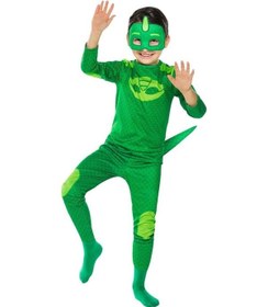 Resim Pijamaskeliler Çocuk Kertenkele Kostümü 9-10 Yaş Yeşil 