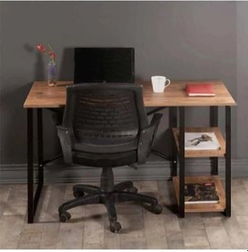 Resim Asel Serisi 60x120 Ahşap Desenli Çalışma Masası, Çok Amaçlı Masa Ahşap 