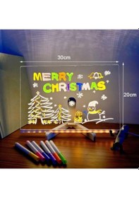 Resim Led Aydınlatmalı Yazı Ve Çizim Tahtası - Büyük Boy 30x20 Cm Çok Renkli 