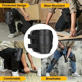 Resim Erkekler için Ağır Hizmet EVA Dizlikleri - Rahat Köpük ile Güçlü Esnek Kayışlar, Bahçe, Zemin ve Temizlik için Nefes Alabilir Tasarım, Kalınlaştırılmış Aşınmaya Dayanıklı Diz Koruma 