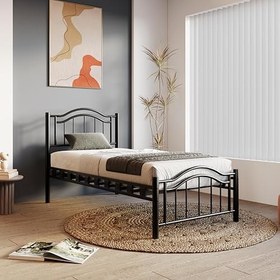 Resim Belinay Ferforje Siyah Metal Karyola (90x200) 