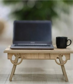 Resim Yunusoğlu Home Çok Amaçlı Katlanabilir Ahşap Mini Kamp Masası 