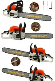 Resim HAMMERKRAFT ALMAN KRAFTx15 16 HP ÇELİK ŞANZIMAN AĞAÇ DAL ODUN MOTORU HIZAR BIÇKI TESTERESİ 