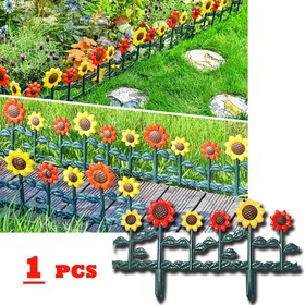 Resim Hafif Plastik Bahçe Yolu Çit Paneli - Güneş Çiçeği Tasarımı Dekoratif Kenarlık, Çim, Çiçek Bahçeleri ve Ağaç Koruma için, Dayanıklı Hava Koşullarına Dayanıklı Pet Güvenli Çit ile Canlı Sarı ve Turuncu Çiçekler, Bahçeler, Verandalar ve Dış Mekanlar için Kolay Kurulum, Dış Mekanlar için Çit Paneli, Çim Sınırı, Eğlenceli Tasarım, Hava Koşullarına Dayanıklı Malzeme, Veranda Dekoru, Şık Çit, Sağlam Yapı, Bahçe Çiti, Ev Bahçıvanları, Bahçe Kenarı, Pet Dostu Bahçıvanlar, Süs Çiti, Sağlam 