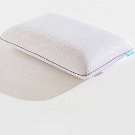Resim Color Terapi Hava Kanallı Mor Ortopedik Visco Yastık 60x40x15 Cm Beyaz 