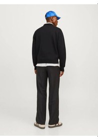 Resim Jack & Jones 12261852 Jorvesterbro Knıt Crew Neck Sn Erkek Sweatshirt Black 