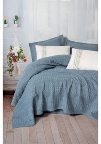 Resim Tek Kişilik Pike Takımı Aura Pebble Indıgo Lacivert 