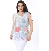 Resim Kadın Büyük Beden Renkli Taş Detaylı Astarlı Dantel Bluz 65n38230-renkli Çok Renkli 