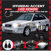 Resim Hyundai Accent Admira 1999-2006 Uzun-kısa Far Uyumlu Şimşek Etkili Led Xenon Light Series H4 