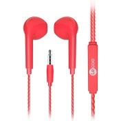 Resim Lecoo EH104 Kablolu 3.5mm Jacklı Kulak İçi Mikrofonlu Kulaklık Kırmızı 
