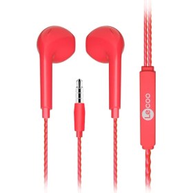 Resim Lecoo EH104 Kablolu 3.5mm Jacklı Kulak İçi Mikrofonlu Kulaklık Kırmızı 