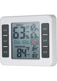 Resim Mufunye Lcd Dijital İç Mekan Termometresi Higrometre Oda / Sıcaklık Nem Ölçer Metre Termo-higrometre Maksimum Minimum Değer Göstergeli 