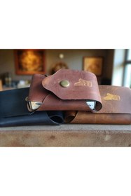 Resim sumerianwallet Sigara Kılıfı Hakiki Deri Oval Tarçın Anahtarlık Hediye 
