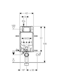 Resim Geberit Sigma Gömme Rezervuar 8 Cm 110.792.00.1 Beyaz - Mavi 