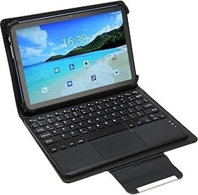 Resim 10,1 inç Tablet PC, Şeffaf Çift Hoparlör, Mavi, 2'si 1 Arada Hızlı Şarj, Klavyeli, 12 Için, Sağlam (AB fişi) 