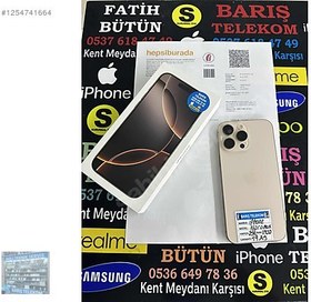 Resim Apple iPhone 16 Pro Max İkinci El TR | 256 GB | Çöl Titanyum 