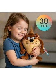 Resim Sevimli Peluş Tazmanya 30 Cm Uyku Arkadaşı Kahverengi 