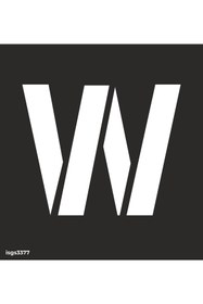 Resim isgtabelam 9x13 Cm/kompozit/W Harfi Boyama Şablonu 