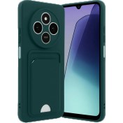 Resim Redmi 14C Kelvin Kartvizitli Silikon - Koyu YEŞIL-(5796) 