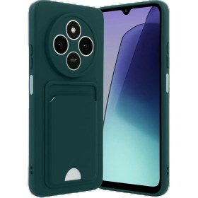 Resim Redmi 14C Kelvin Kartvizitli Silikon - Koyu YEŞIL-(5796) 