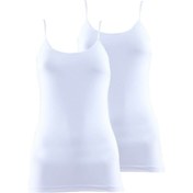 Resim Blackspade 1591 2'li Paket Kadın %95 Pamuklu İnce Askılı Atlet Beyaz 