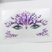 Resim 1 adet Parıldayan Rhinestone Yüz Taşı Etiketi - Çok Renkli Kendinden Yapışkan Kristal, Makyaj, Gözler, Vücut, DIY El Sanatları için Uygun - Parıldayan Elmas Dövme Çıkartması, Partiler, Festivaller, Sahne Performansları için Uygun - Çeşitli Şape Mevcut 