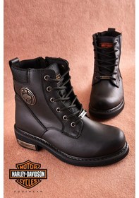 Resim Harley Davidson Jim Fermuarlı Hakiki Deri Erkek Bot 