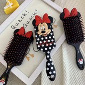 Resim Temel Aksesuarlar, Sevimli ve Eğlenceli Minnie Mouse Saç Fırçası Seti - Sevimli Karikatür Prenses Tasarımı, Dayanıklı ABS Plastik Saplı, Tüm Saç Tipleri İçin Uygun, 9.06 inç Şekillendirme ve Dolaşmayı Açma Tarak 