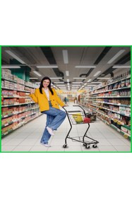 Resim MİXGROS E36 Şarküteri ve Kuruyemiş Metal Market Arabası 36 Litre Füme 