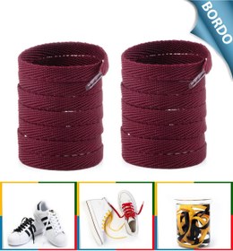 Resim AiryFooT Spor Ayakkabı Bağcığı Nike, Adidas Skechers, Converse Ayakkabı Bağcık 120 Cm 1 Çift Bordo 