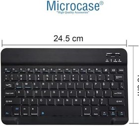 Resim Microcase Xiaomi Pad 5 Uyumlu Tablet Çanta+Türkçe Bluetooth Klavye +Mouse+ Standı AL4383 Lacivert 