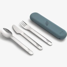 Resim Citron Silikon Kılıflı Paslanmaz Çelik 3'lü Çatal Bıçak Kaşık Takımı - Spaceship 1073803 