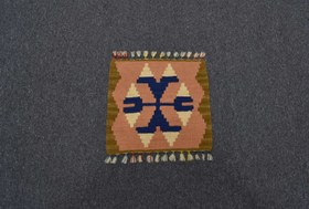 Resim Yeni El Dokuma Kare Köşe Sandalye Minderi Pınarbaşı Kayseri Yün Kilim 5990 