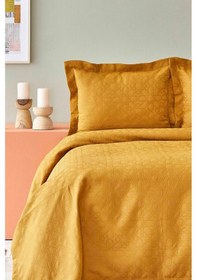 Resim Karaca Home Back To Basic Hardal Tek Kişilik Yatak Örtüsü Hardal 